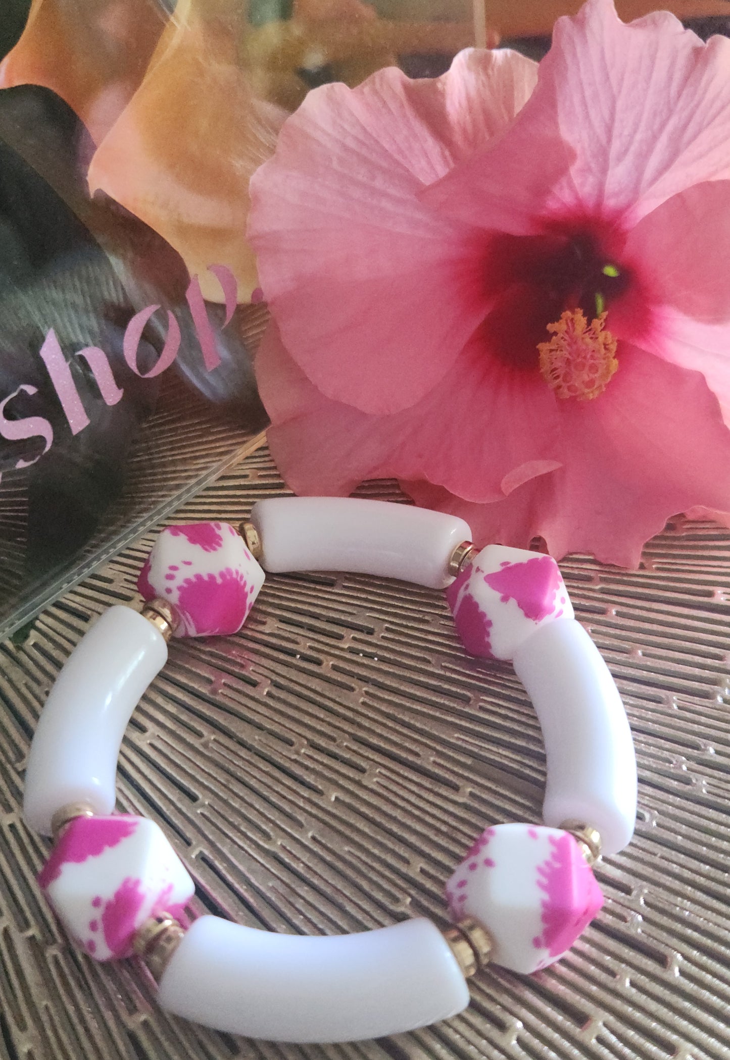 Soft White and Pink Bracelet