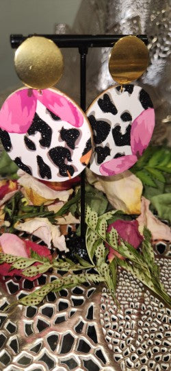 Floral Glitter Earrings