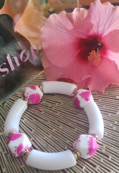 Soft White and Pink Bracelet