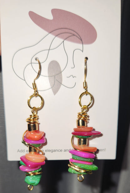 Shell Bead Earring