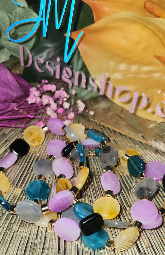 Handmade- Flat Bead Bracelet