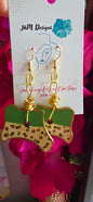 Geometric Wood Shape Earring #4