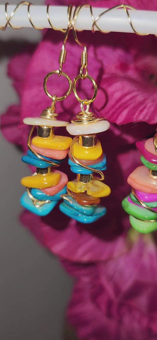 Shell Bead Earring