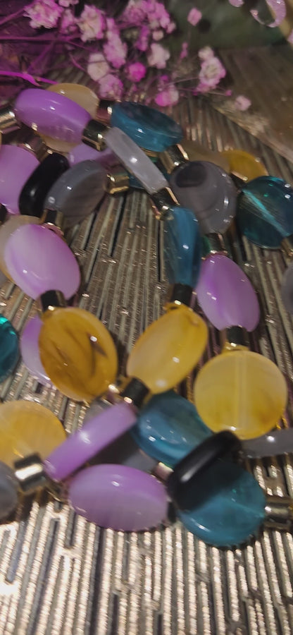 Handmade- Flat Bead Bracelet